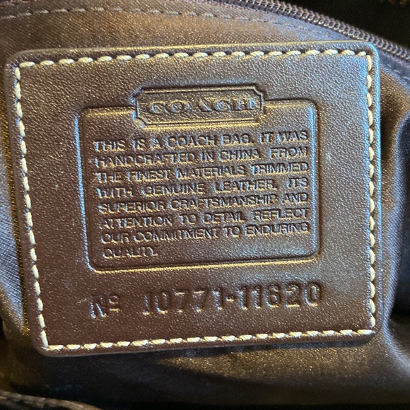 Coach Signature Striped Medium Carryall Handbag, Style #11620 - Picture 9 of 14